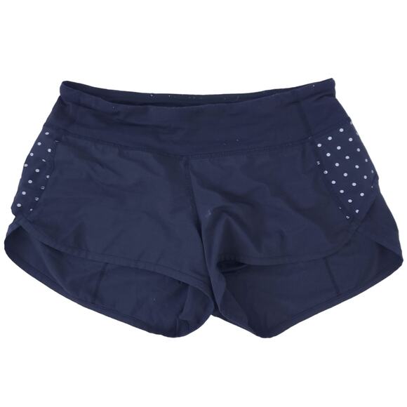 Lululemon Speed Up Reflective Polkadot Shorts Sz 4 Black Running Gym Shorts - Picture 2 of 6